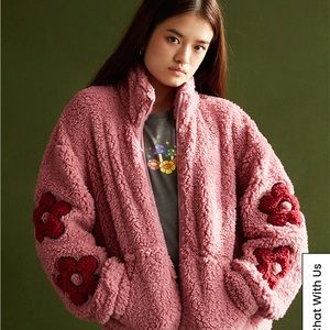 Pink Sherpa coat